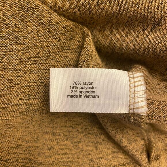 Lane Bryant Tan Long Sleeve Synched Waist Long Dress size 18/20 - Picture 6 of 11